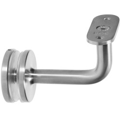 Držiak madla pevný na jokel, sklo 6 - 21,52 mm, AISI 304 Držiak madla pevný na jokel, sklo 6 - 21,52 mm, AISI 304